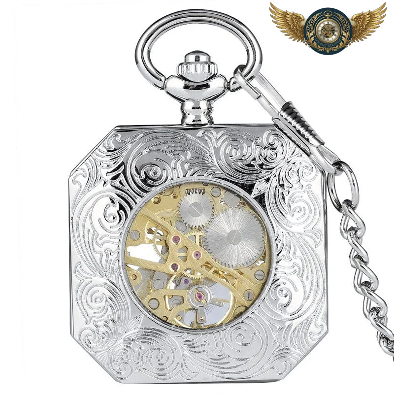 L'Architecte - Montre de Poche Octogonale Mécanique - Vue 3 - Gousset-heritage