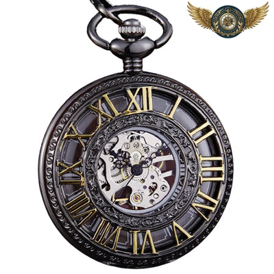 Acheter L'Architecte Noir - Montre Gousset Demi-Chasseur Squelette Mécanique - Gousset-heritage