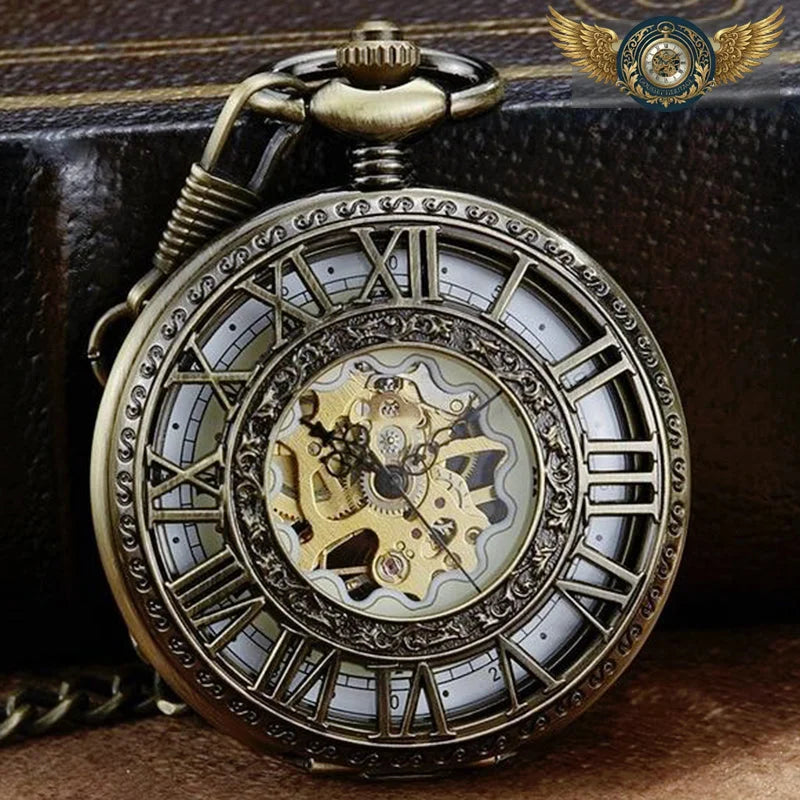 L'Architecte Noir - Montre Gousset Demi-Chasseur Squelette Mécanique - Bronze - Gousset-heritage