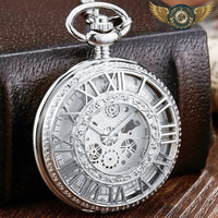 L'Architecte Noir - Montre Gousset Demi-Chasseur Squelette Mécanique - modèle Argent - Gousset-heritage