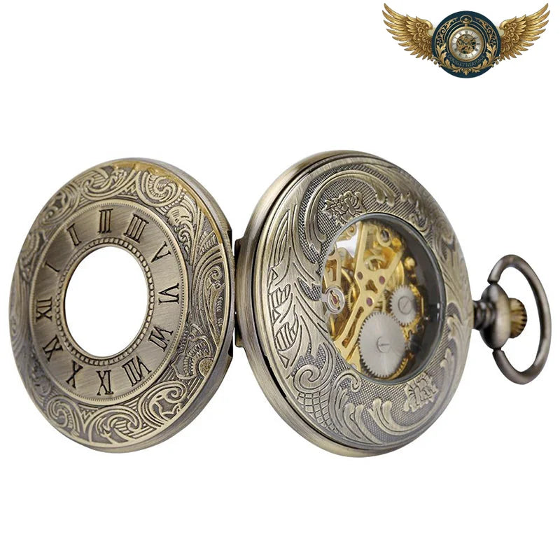L'Architecte | Montre Gousset Mécanique Squelette Demi-Chasseur - Vue 3 - Gousset-heritage