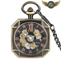 L'Architecte | Montre Gousset Squelette Octogonale Mécanique - modèle Bronze - Gousset-heritage