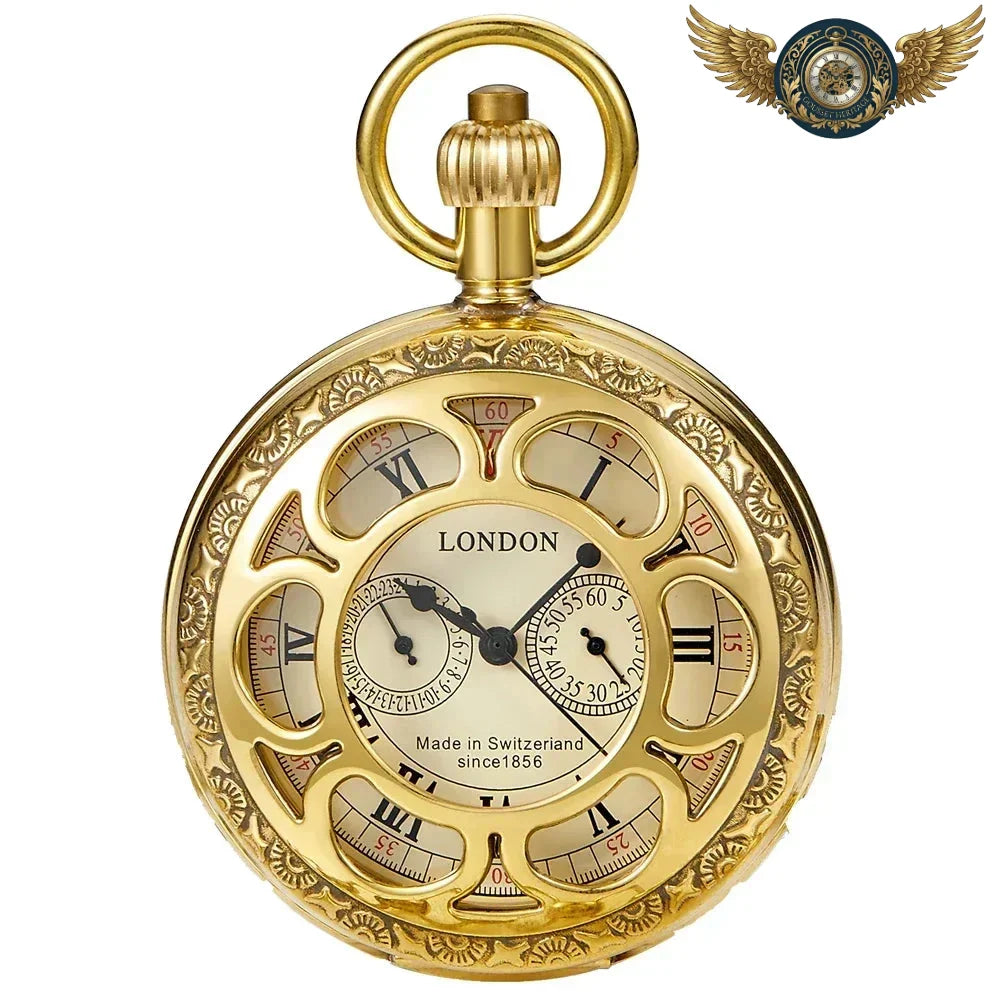 L'Architecte | Montre de Poche Squelette Demi-Chasseur Bronze - Vue 2 - Gousset-heritage