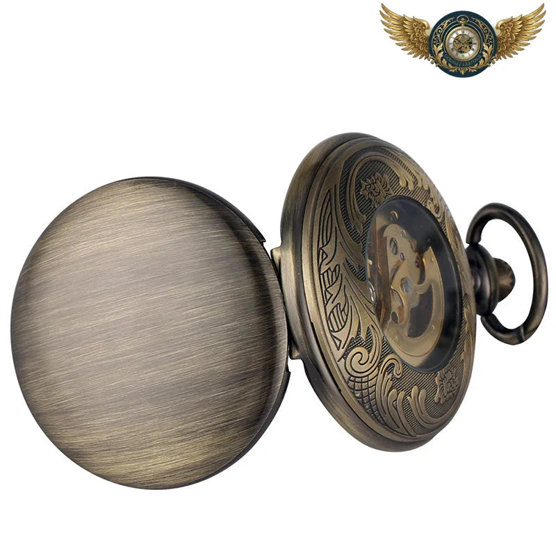 L'Archiviste - Montre Gousset Automatique Bronze Chasseur Gravé - Vue 3 - Gousset-heritage