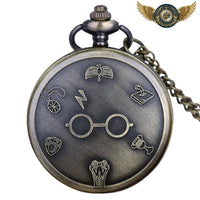 L'Archiviste | Montre Gousset Chasseur Quartz Steampunk Gravée - modèle Bronze - Gousset-heritage
