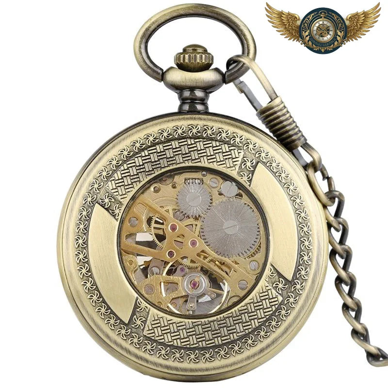L'Archiviste – Montre Gousset Mécanique Bronze Chasseur Lumineux - Vue 4 - Gousset-heritage