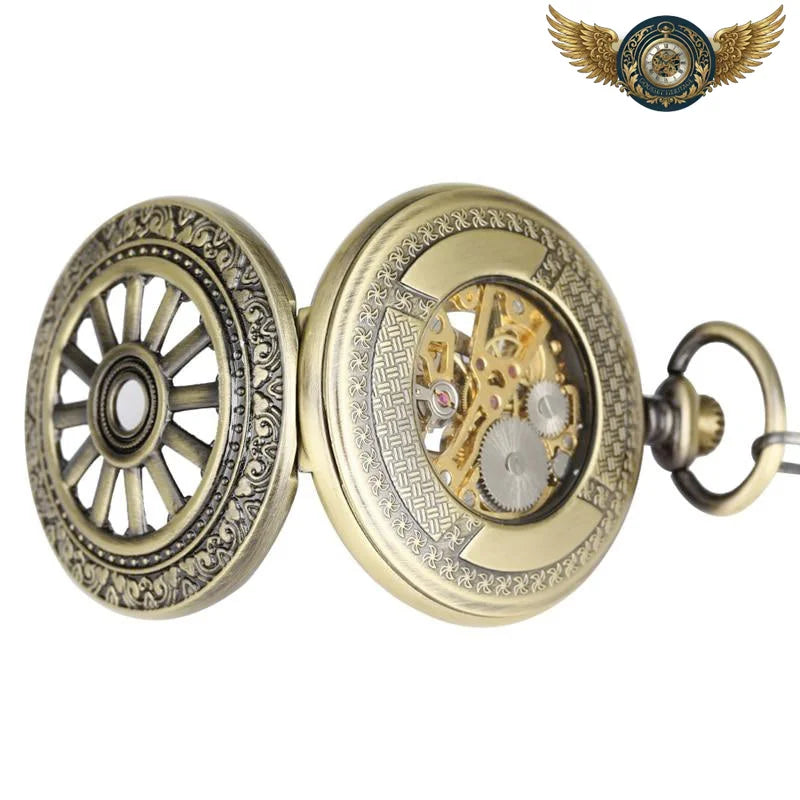 L'Archiviste – Montre Gousset Mécanique Bronze Chasseur Lumineux - Vue 5 - Gousset-heritage