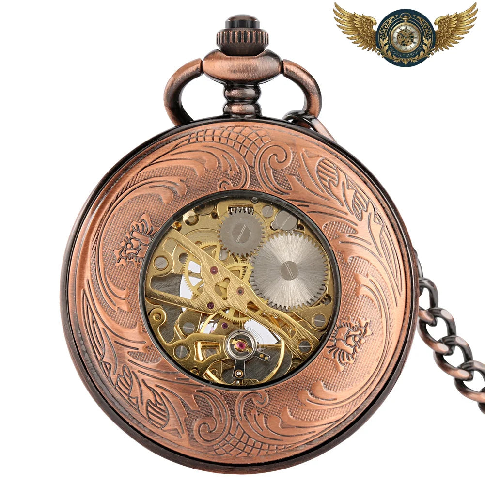 L'Archiviste | Montre Gousset Mécanique Cuivrée Squelettée - Vue 2 - Gousset-heritage