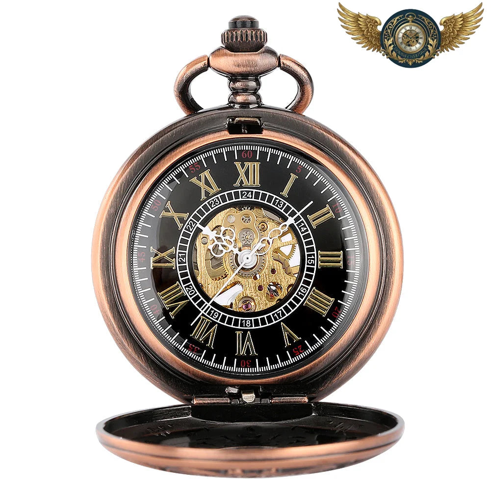 L'Archiviste | Montre Gousset Mécanique Cuivrée Squelettée - Vue 3 - Gousset-heritage