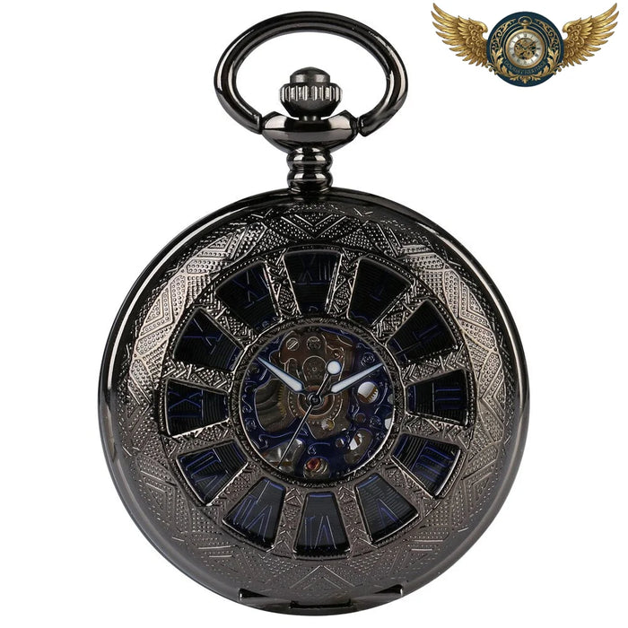 L'Archiviste | Montre Gousset Squelette Mécanique Demi-Chasseur - black - Gousset-heritage