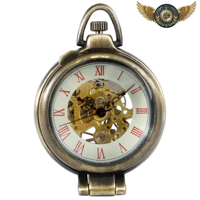 L'Archiviste – Montre de Poche Mécanique Bronze Squelette - Vue 1 - Gousset-heritage