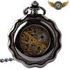 L'Archiviste – Montre de Poche Squelette Demi-Chasseur Gunmetal - Vue 3 - Gousset-heritage