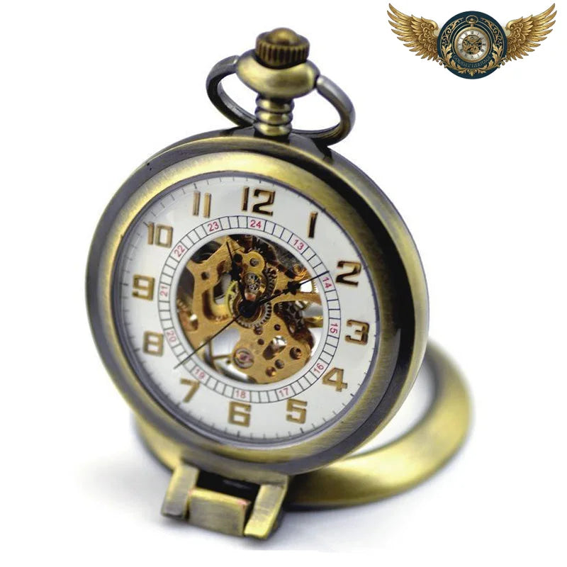 L'Archiviste | Montre de Poche Squelette Mécanique Bronze
