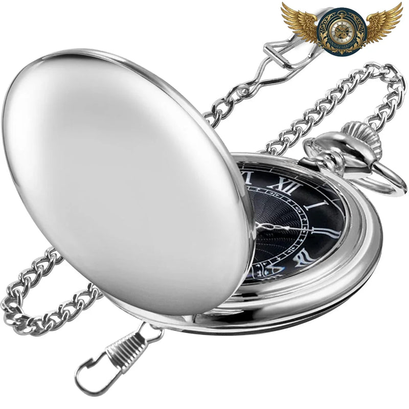 L'Argenté Classique - Montre Gousset Chasseur Quartz Poli Miroir