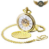 L'Aristocrate - Montre Double Chasseur Squelette Dorée - Vue 2 - Gousset-heritage