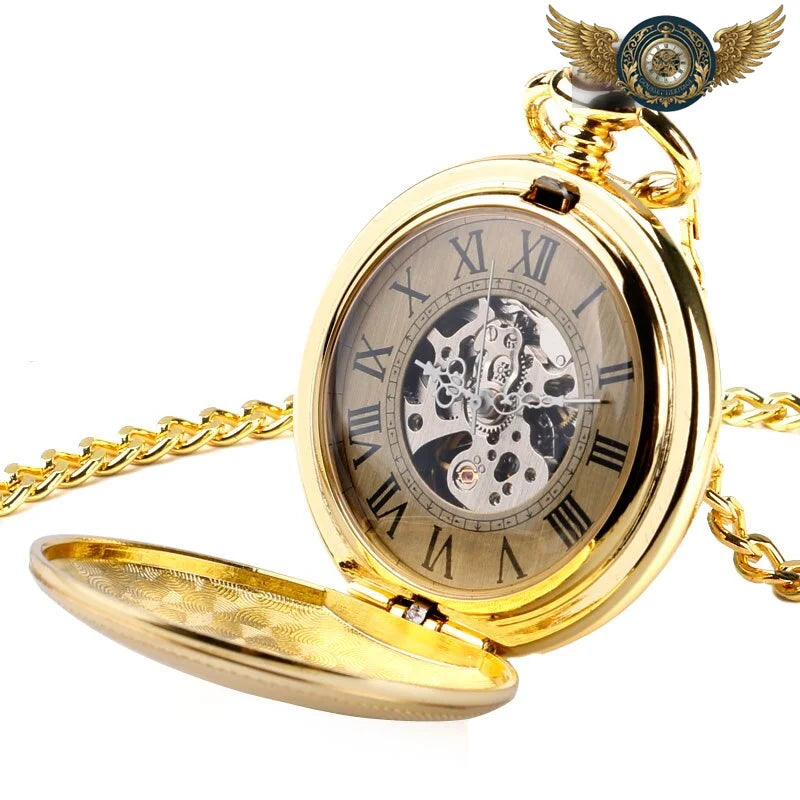 L'Aristocrate - Montre Gousset Automatique Squelette Dorée