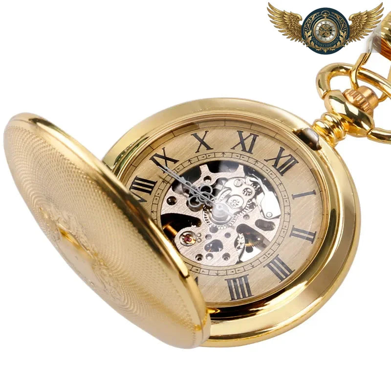 L'Aristocrate - Montre Gousset Automatique Squelette Dorée - Vue 3 - Gousset-heritage