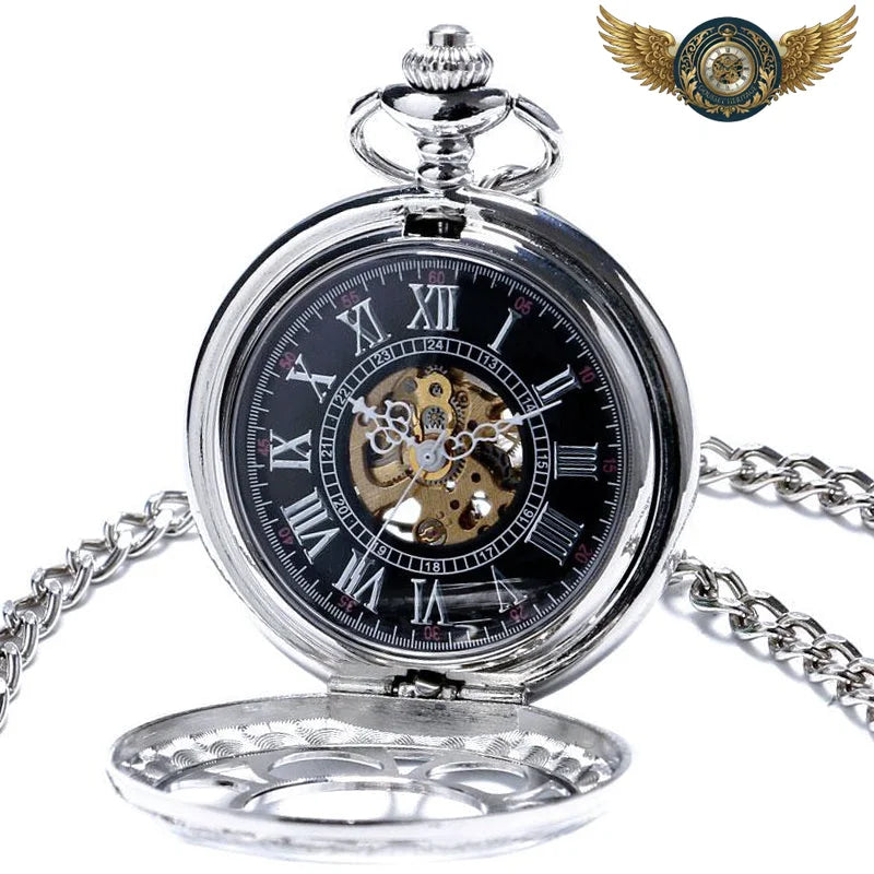 L'Aristocrate - Montre Gousset Mécanique Squelette Demi-Chasseur