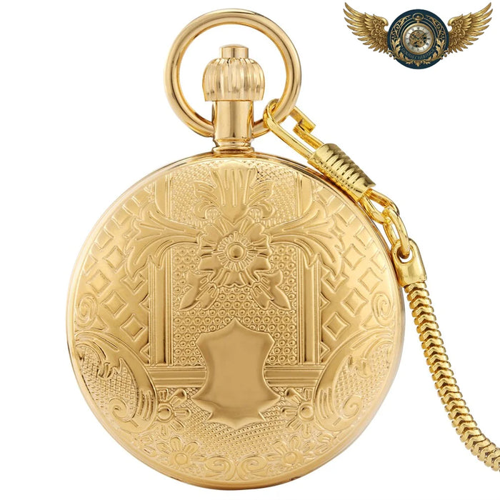 L'Aristocrate - Montre Gousset Squelette Automatique Dorée - Vue 1 - Gousset-heritage