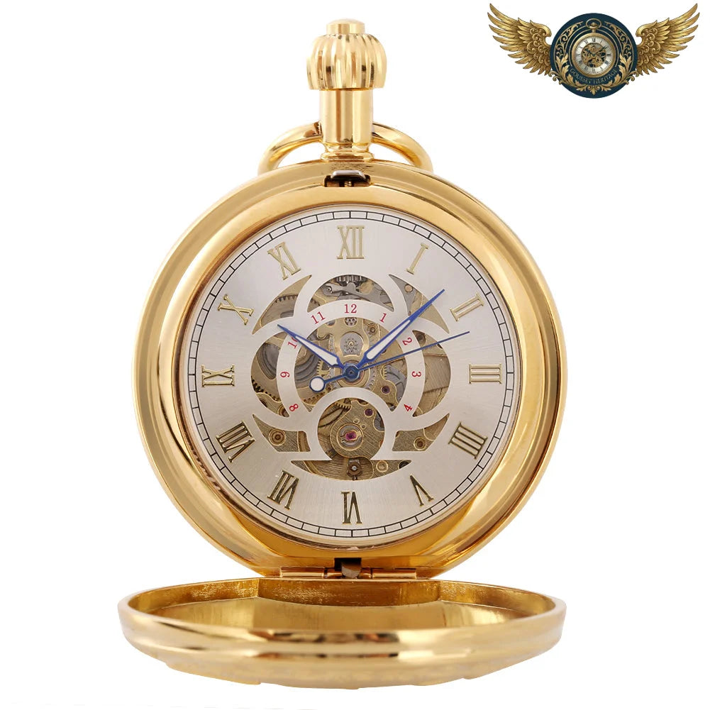L'Aristocrate - Montre Gousset Squelette Automatique Dorée - Vue 2 - Gousset-heritage