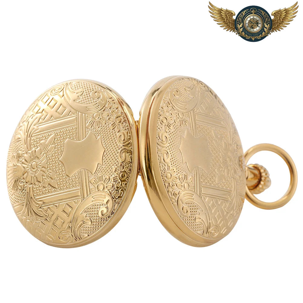 L'Aristocrate - Montre Gousset Squelette Automatique Dorée - Vue 3 - Gousset-heritage