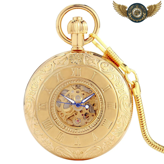L'Aristocrate - Montre Gousset Squelette Mécanique Or Gravée - Or - Gousset-heritage