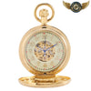 L'Aristocrate - Montre Gousset Squelette Mécanique Or Gravée - Vue 4 - Gousset-heritage