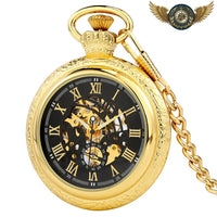 L'Aristocrate - Montre Gousset Squelette Mécanique Or & Gravures - Gousset-heritage