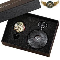 L'Aristocrate - Montre de Poche Demi-Chasseur Quartz Gravée - Gousset-heritage