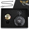 L'Aristocrate - Montre de Poche Demi-Chasseur Quartz Gravée - Noir - Gousset-heritage