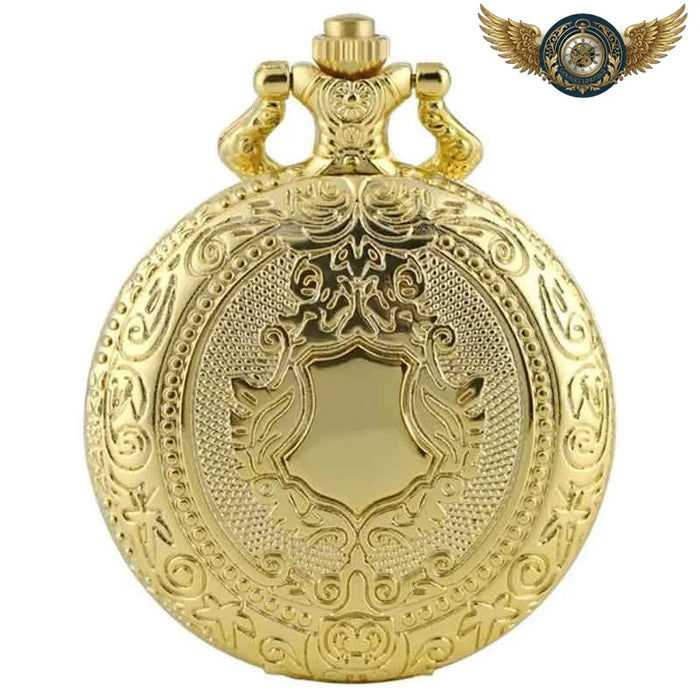 L'Armoirie Régence - Montre Gousset Savonnette Dorée Quartz - Chaine 30 CM - Gousset-heritage