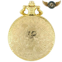 L'Armoirie Régence - Montre Gousset Savonnette Dorée Quartz - modèle Collier 80 CM - Gousset-heritage
