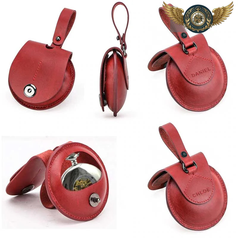 L'Armure Sanguine - Écrin de Voyage pour Montre de Poche Cuir - Vue 3 - Gousset-heritage