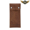 L'Armure du Gentleman - Écrin de Voyage Gousset Cuir Patiné - marron - Gousset-heritage