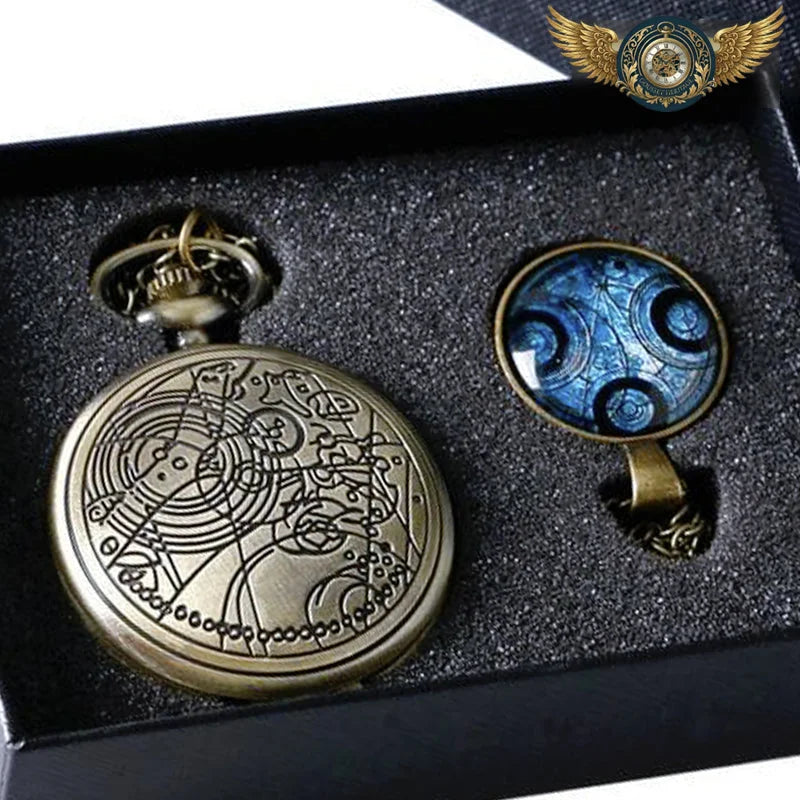 L'Artefact | Montre de Poche Chasseur Quartz Bronze Gravé