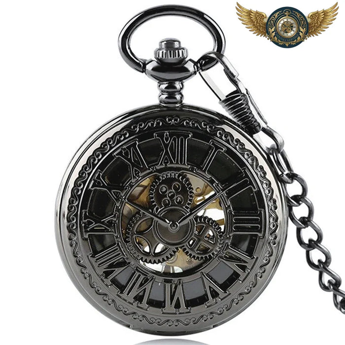 L'Artesian - Montre Gousset Mécanique Squelette Chasseur - Noir - Gousset-heritage