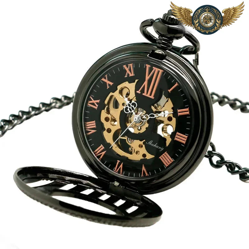 L'Artisan Mécanique - Montre Gousset Demi-Chasseur Squelette Gunmetal