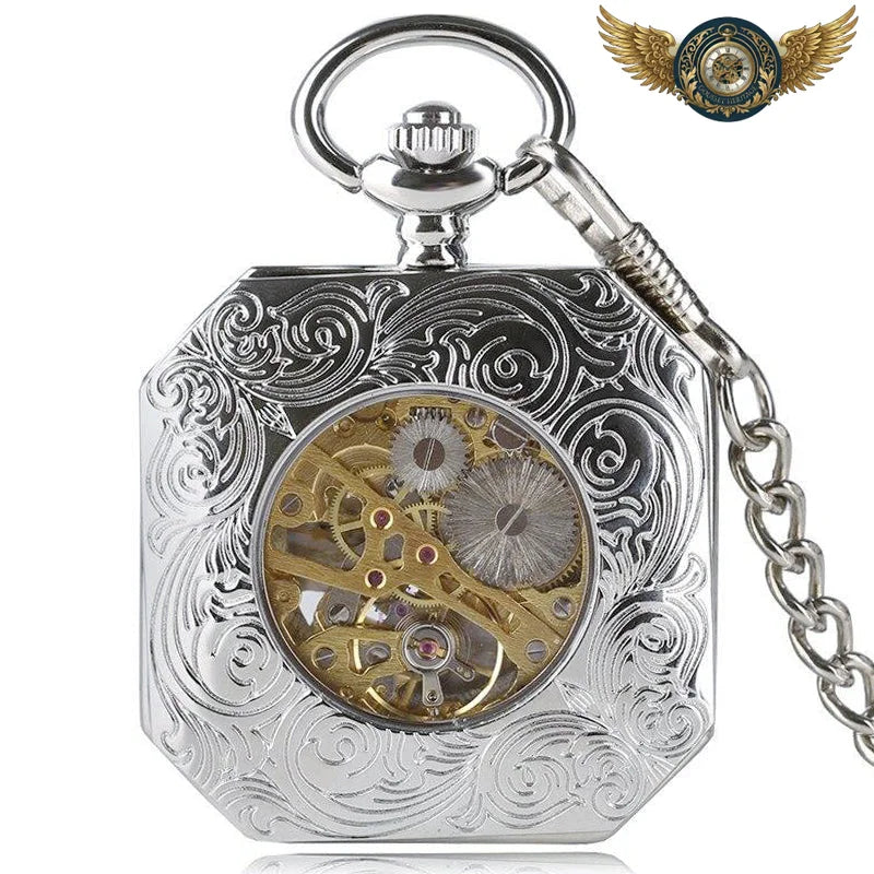 L'Ascension Octogonale - Montre Gousset Mécanique Dragon Squelette - Vue 3 - Gousset-heritage