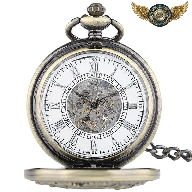 L'Ascension – Montre Gousset Automatique Bronze Gravé Phénix