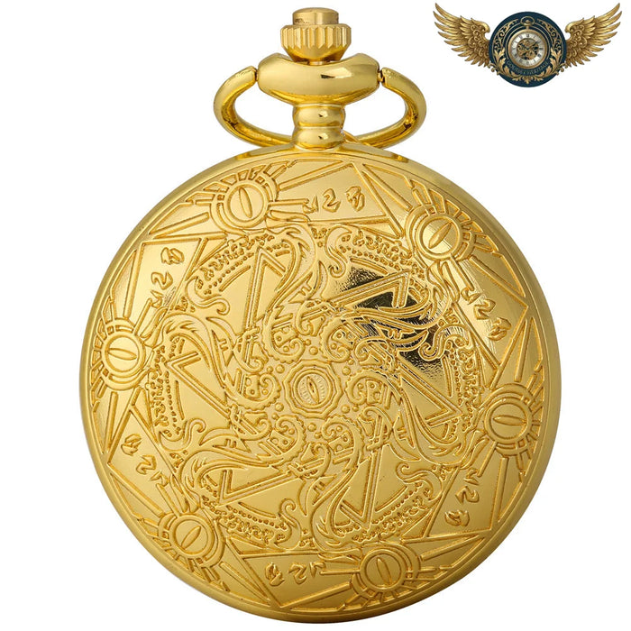 L'Astrale - Montre Gousset Demi-Chasseur Gravée Céleste - Vue 1 - Gousset-heritage