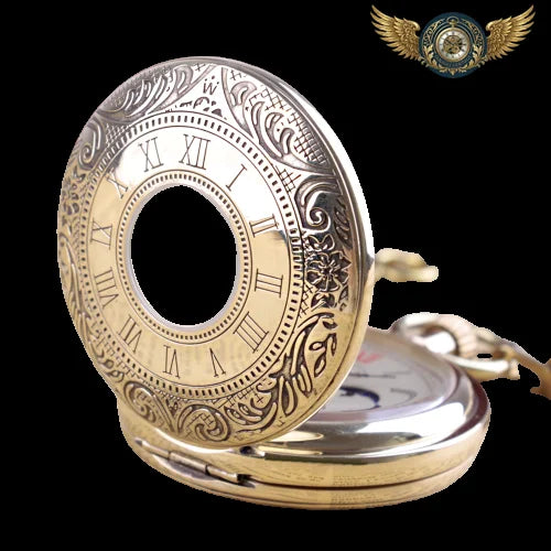L'Astrale – Montre Gousset Dorée Mécanique | Phase de Lune - Vue 4 - Gousset-heritage