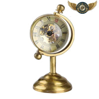L'Astrolabe - Horloge de Bureau Squelette Laiton Pivotant - Gousset-heritage