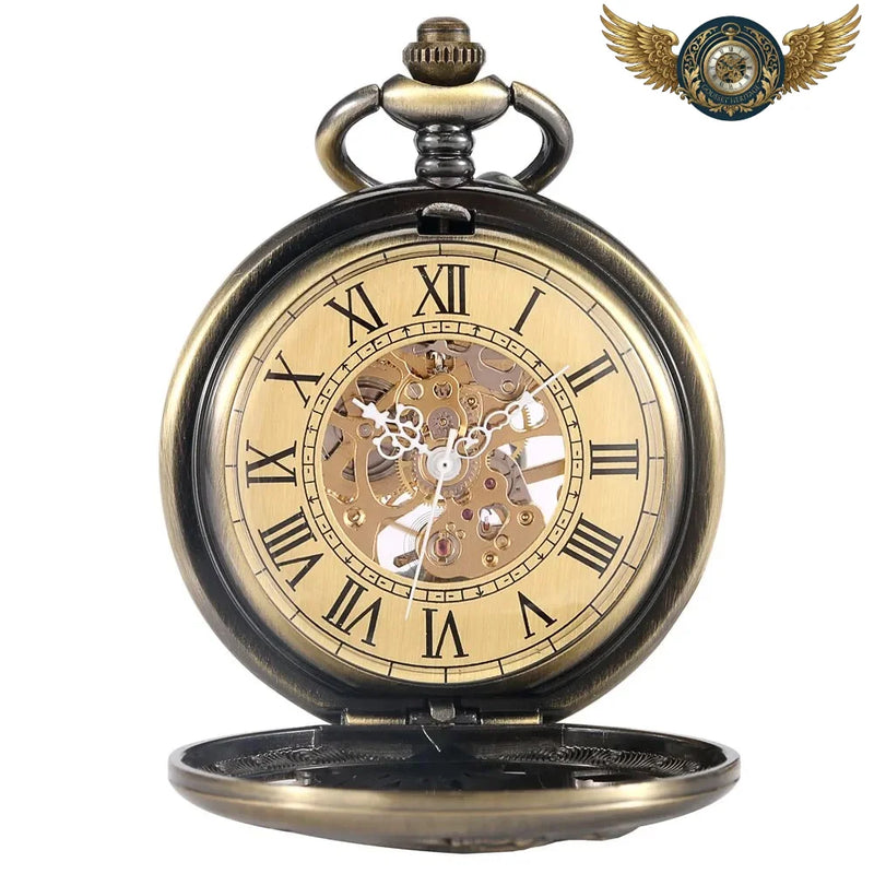 L'Astrolabe Céleste - Montre Gousset Bronze Demi-Squelette