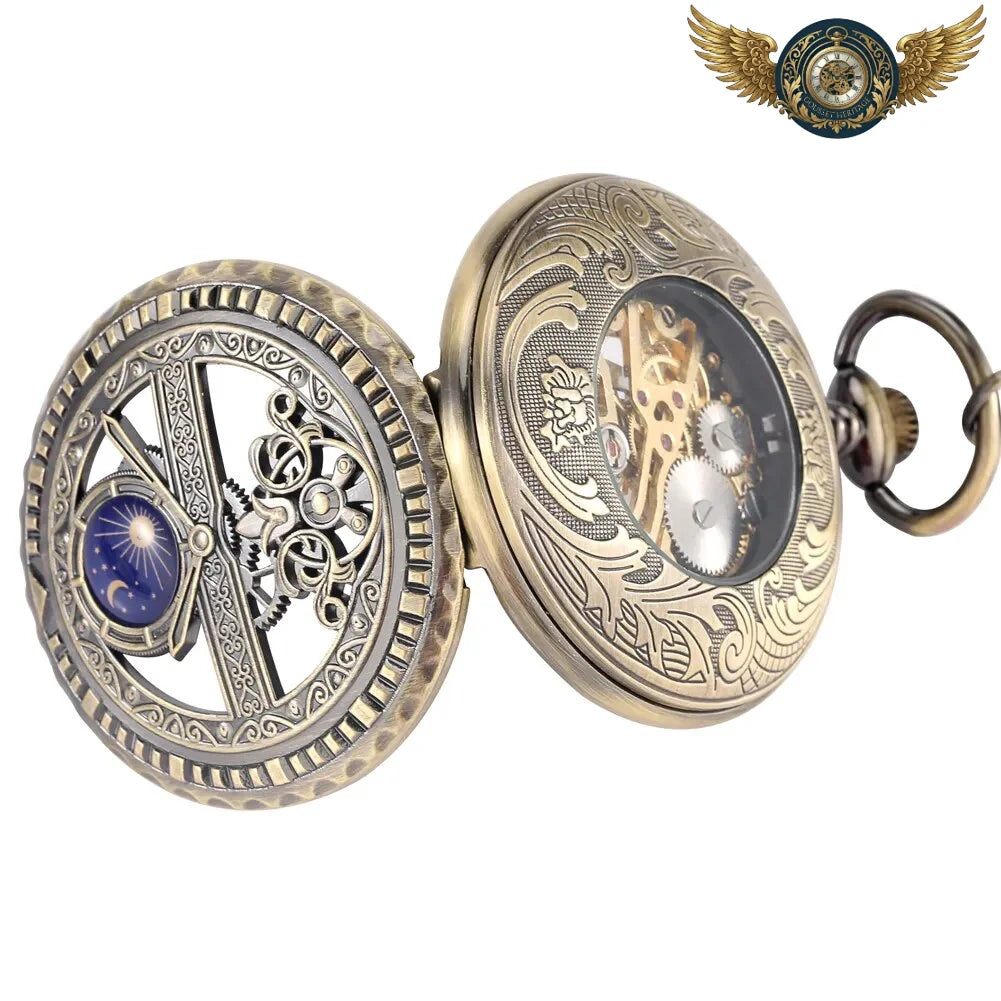 L'Astrolabe Céleste - Montre Gousset Bronze Demi-Squelette - Vue 3 - Gousset-heritage