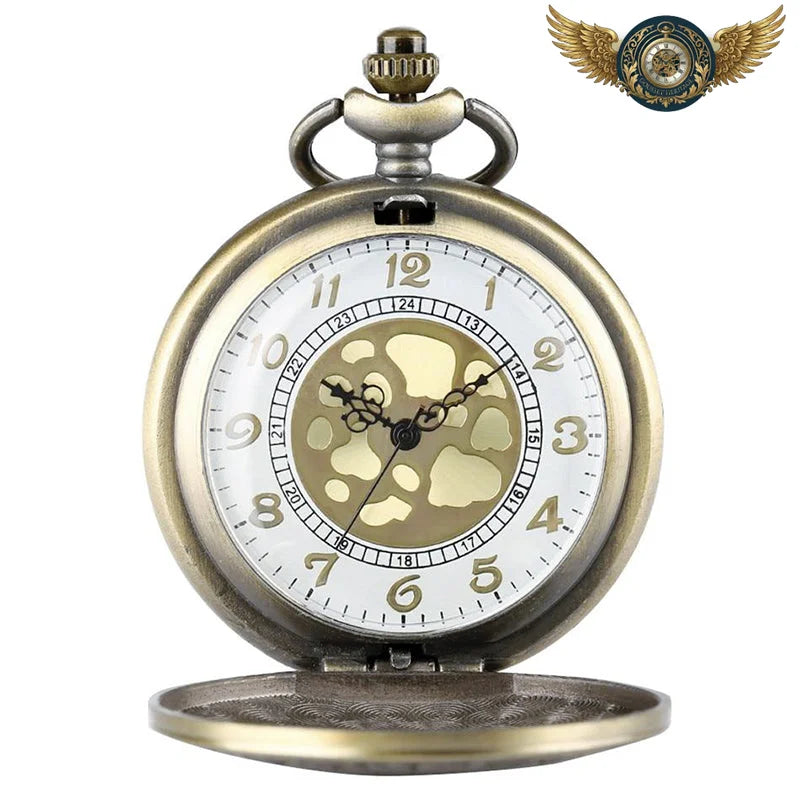 L'Astronome - Montre de Poche Full Hunter Bronze Antique Quartz - Vue 2 - Gousset-heritage