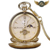 L'Astronome - Montre de Poche Mécanique Double Hunter Dorée - Vue 1 - Gousset-heritage