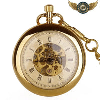 L'Audace - Montre Gousset Open Heart Mécanique Dorée 50mm - Gousset-heritage