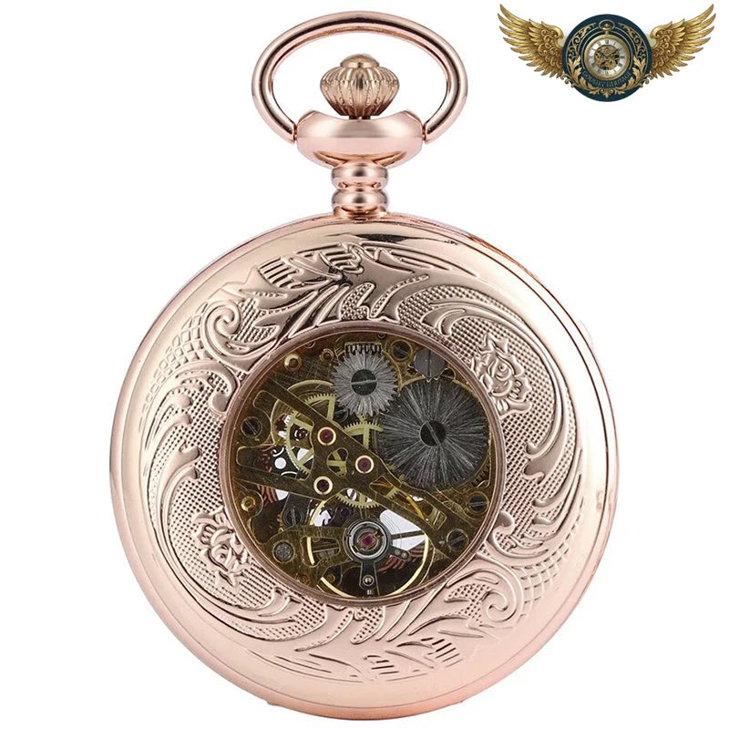 L'Audace - Montre de Poche Squelette Demi-Chasseur Or Rose - Vue 2 - Gousset-heritage