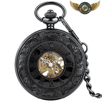 L'Audace - Montre de Poche Squelette Demi-Chasseur Or Rose - modèle Noir - Gousset-heritage