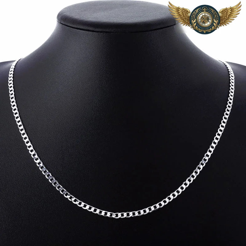 L'Audace Argent - Chaîne Gourmette Sautoir 4mm 925 Poli - Vue 2 - Gousset-heritage